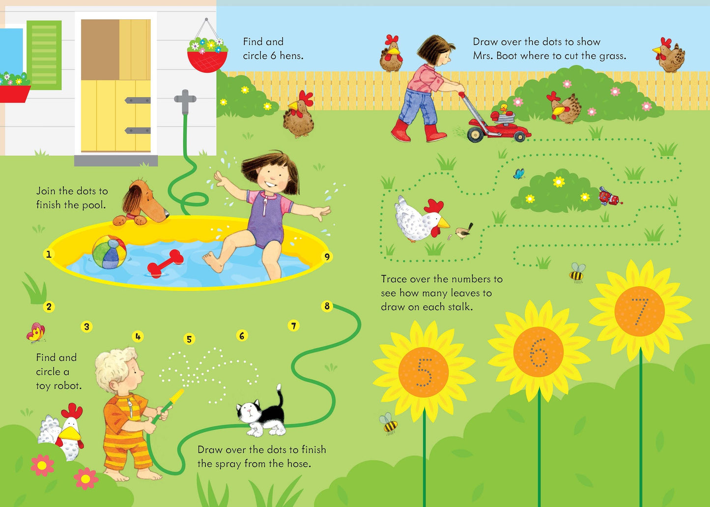 Carte de activitati reutilizabila pentru copii Usborne Wipe Clean