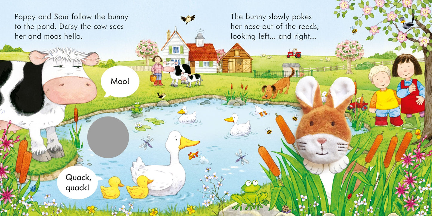 Carte Usborne pentru copii, cu povesti si mascota pentru deget