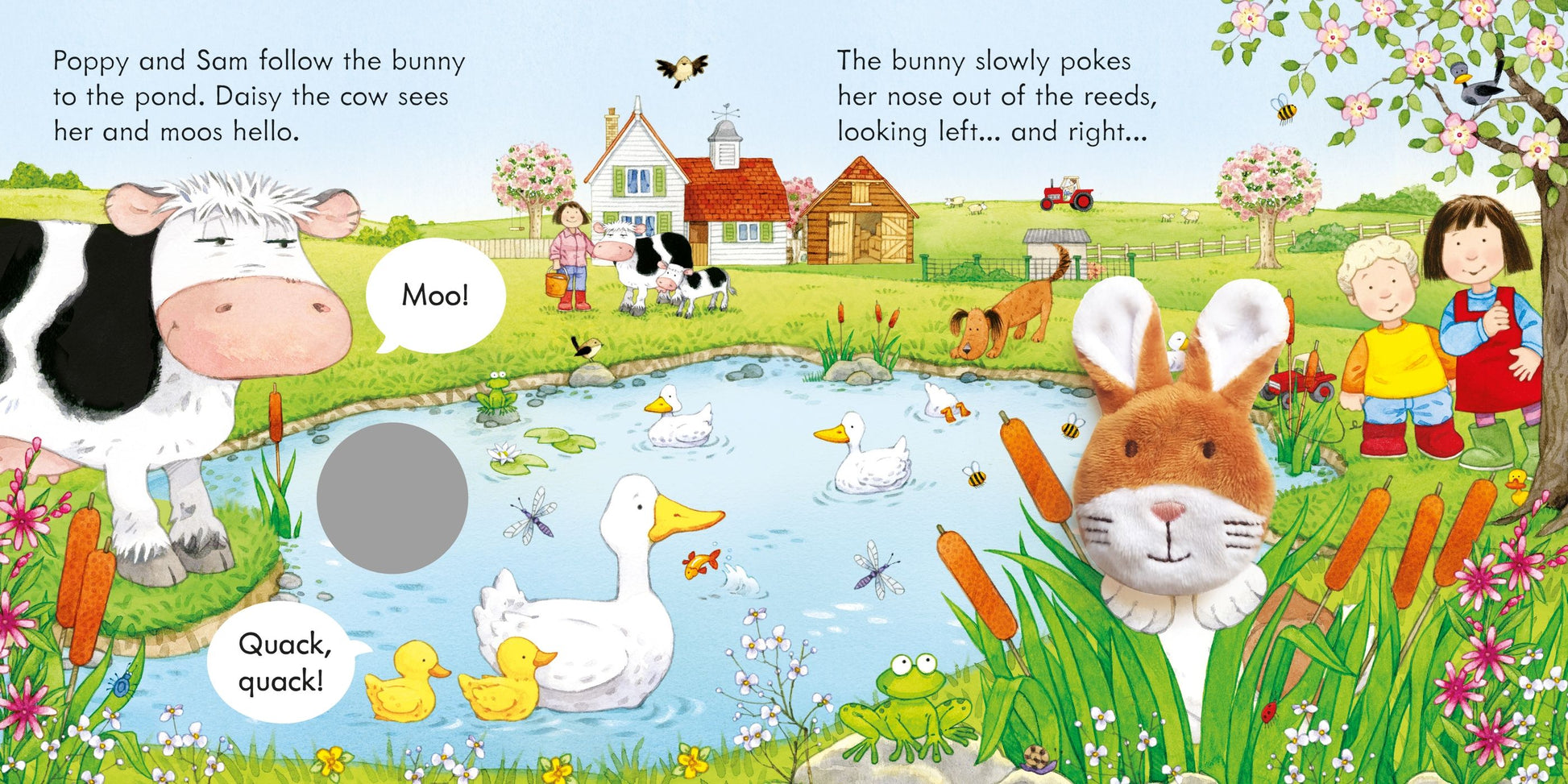 Carte Usborne pentru copii, cu povesti si mascota pentru deget
