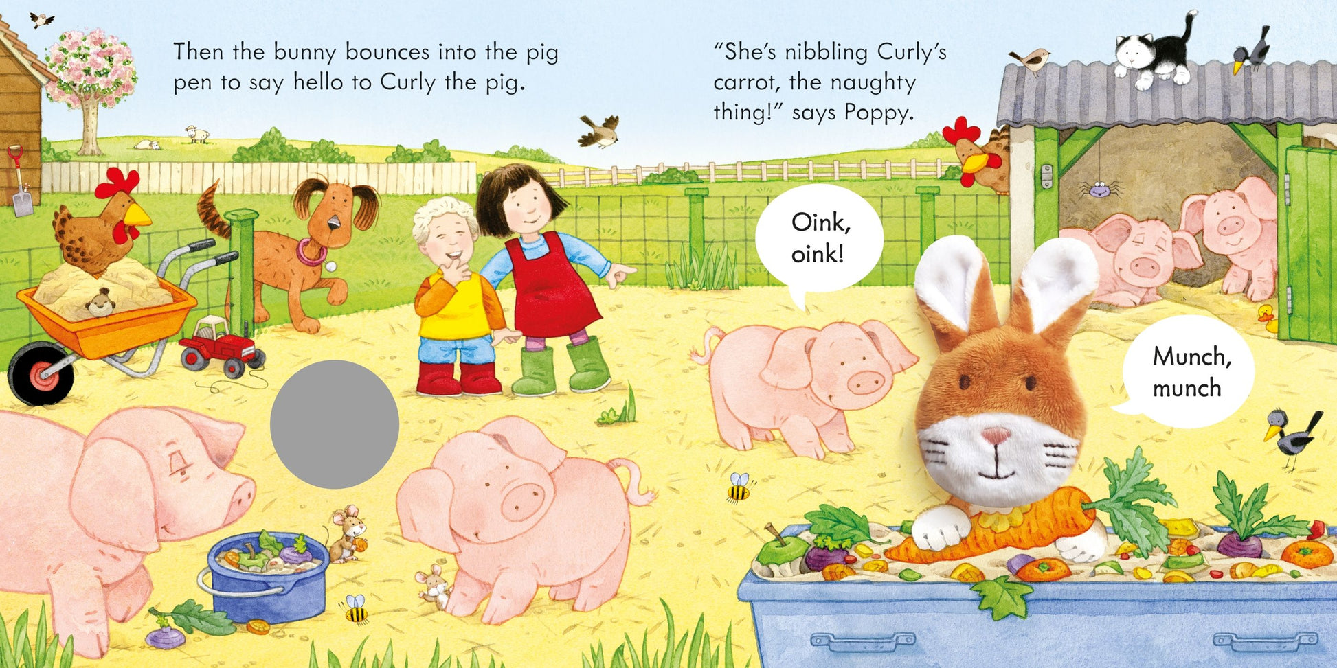 Carte Usborne pentru copii, cu povesti si mascota pentru deget