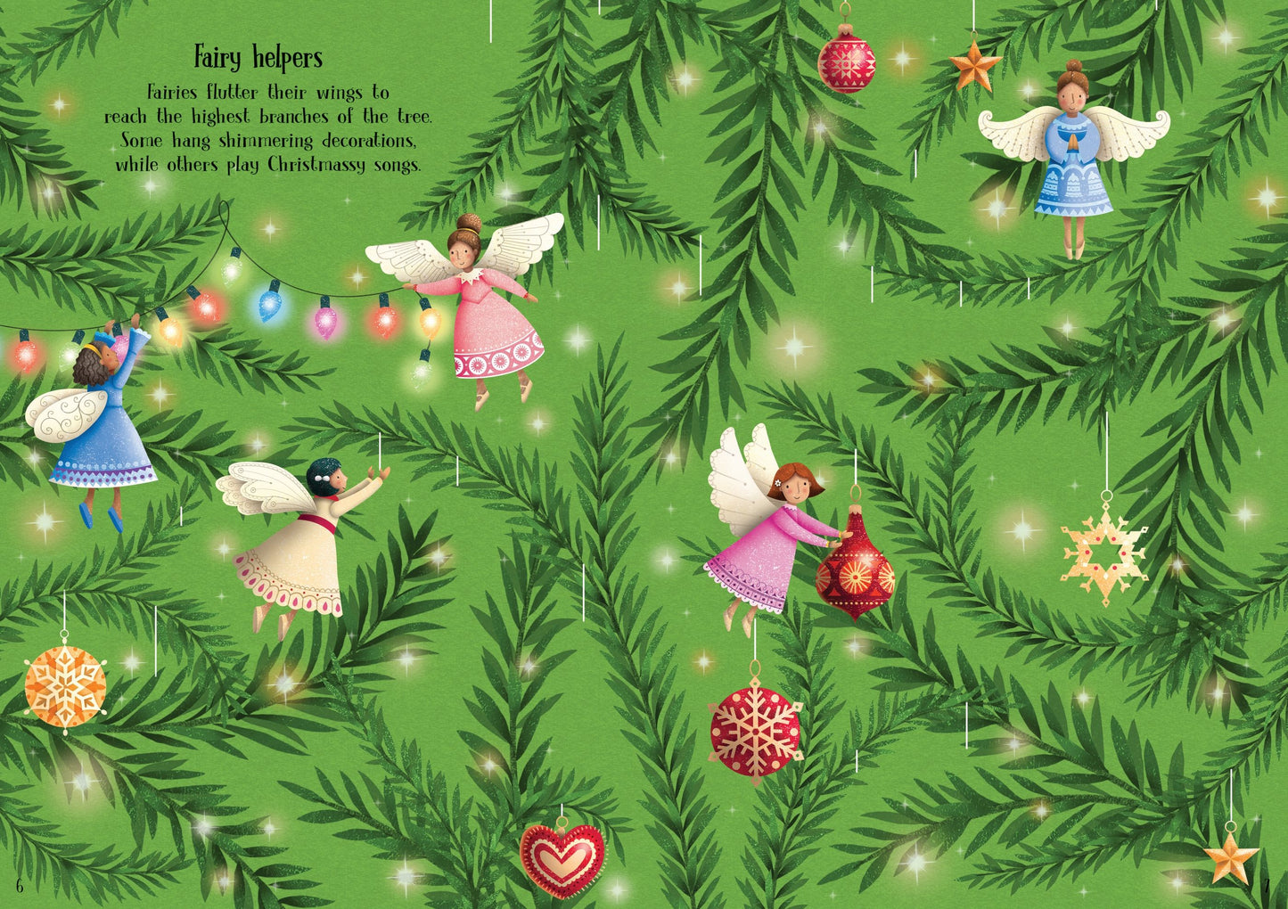 Carte Usborne pentru copii, cu stickere autocolante si tematica de Craciun