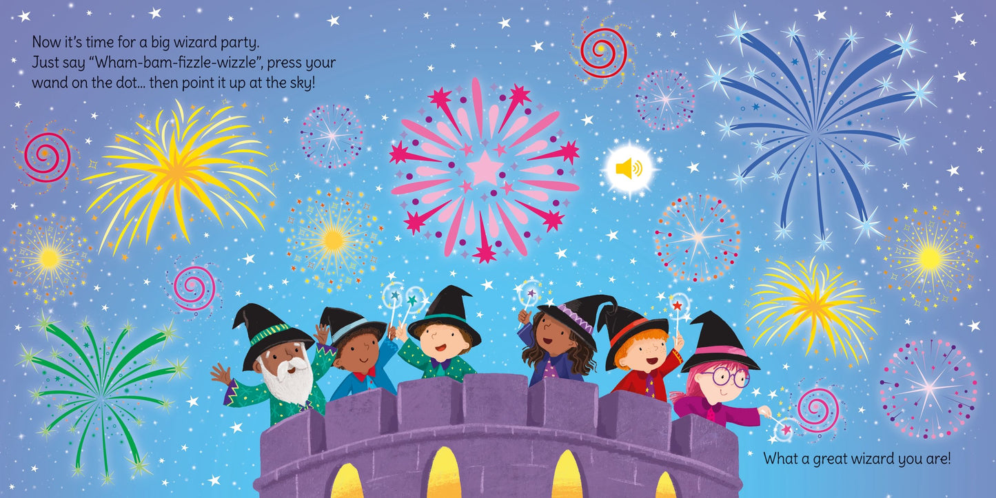 carte pentru copii, cu sunete si bagheta magica Usborne