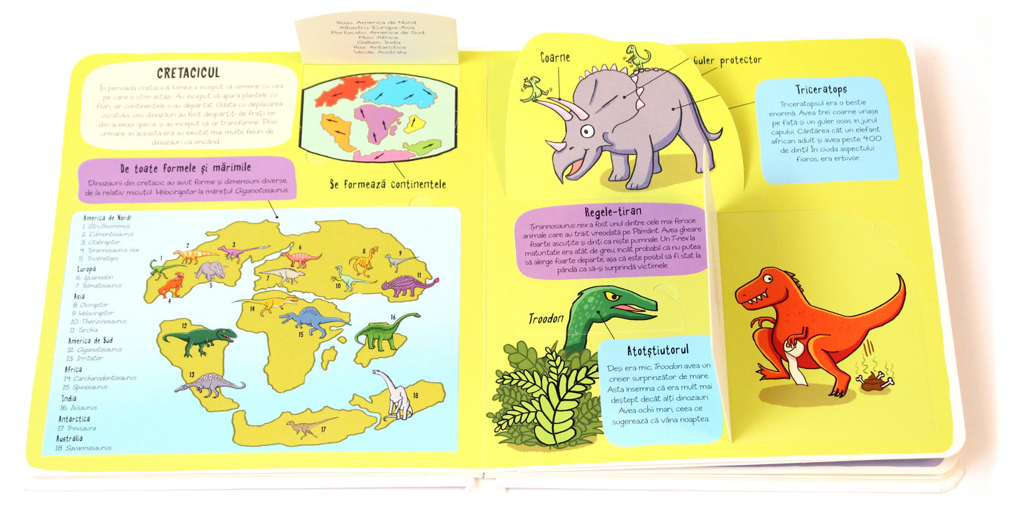 Carte educativa pentru copii, cu clapete