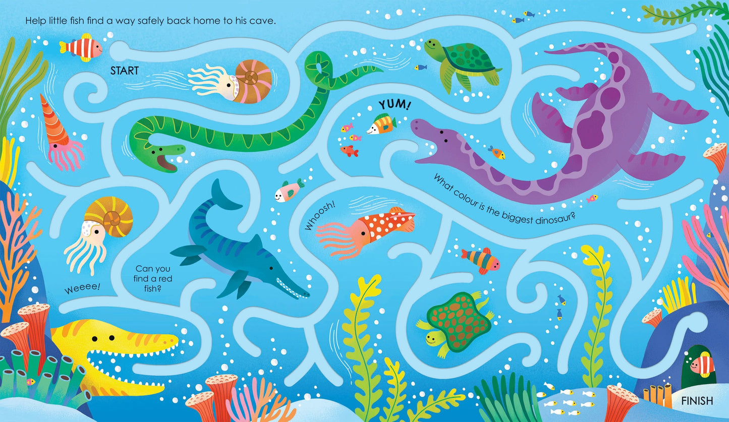 Carte pentru copii Usborne Fingertrail Dinosaur Mazes