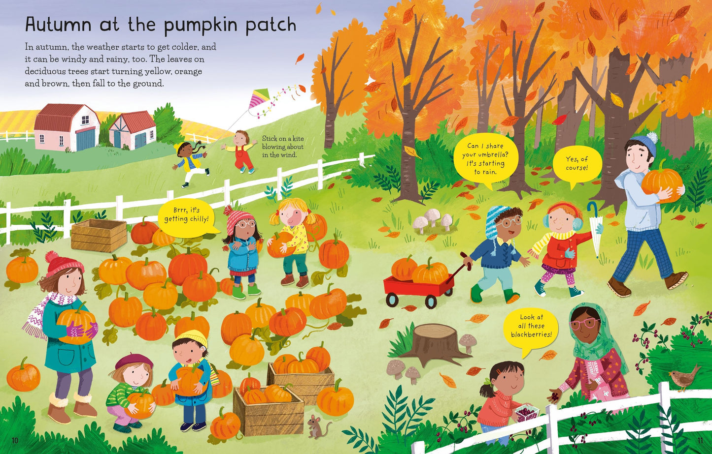Carte pentru copii cu stickere autocolante Usborne First Sticker Book Weather and Seasons