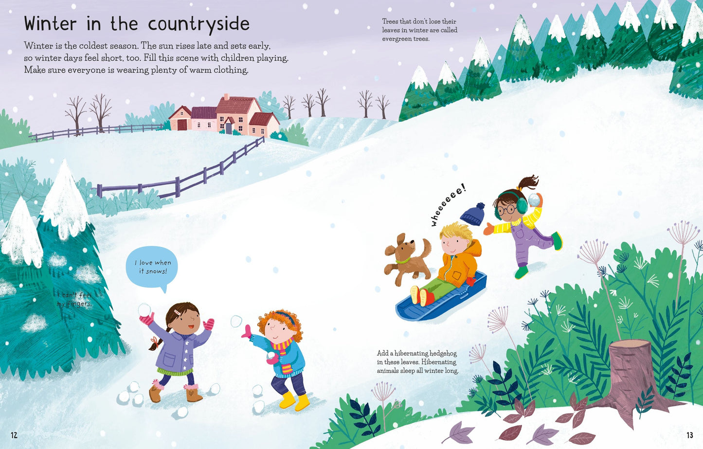 Carte pentru copii cu stickere autocolante Usborne First Sticker Book Weather and Seasons