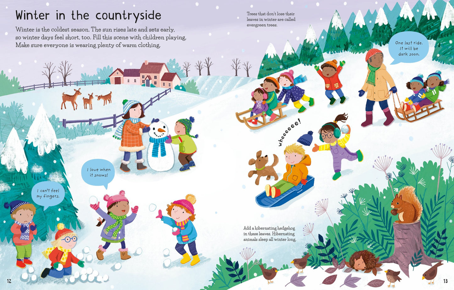 Carte pentru copii cu stickere autocolante Usborne First Sticker Book Weather and Seasons