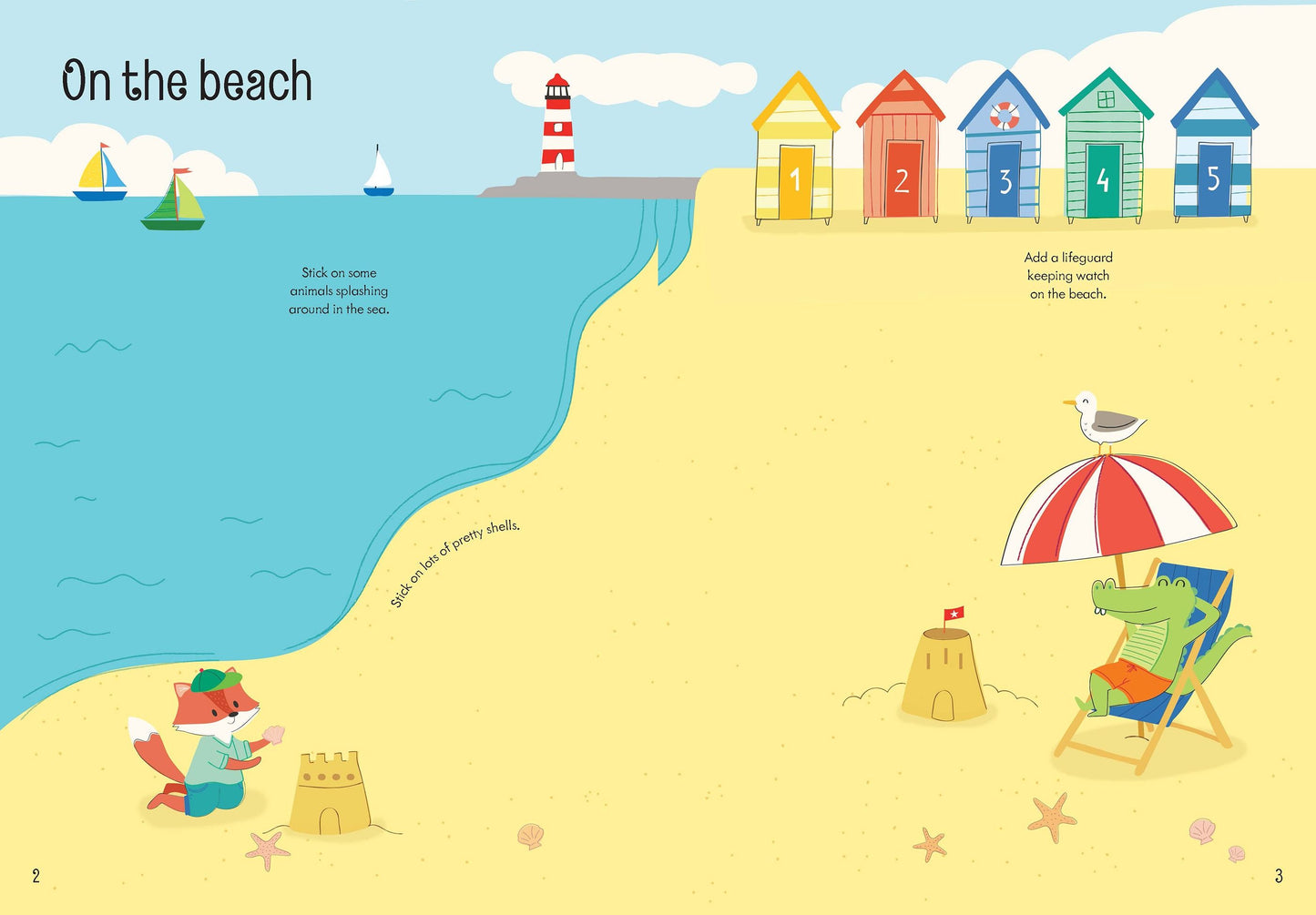 Carte pentru copii cu stickere autocolante Usborne Little First Stickers Summer