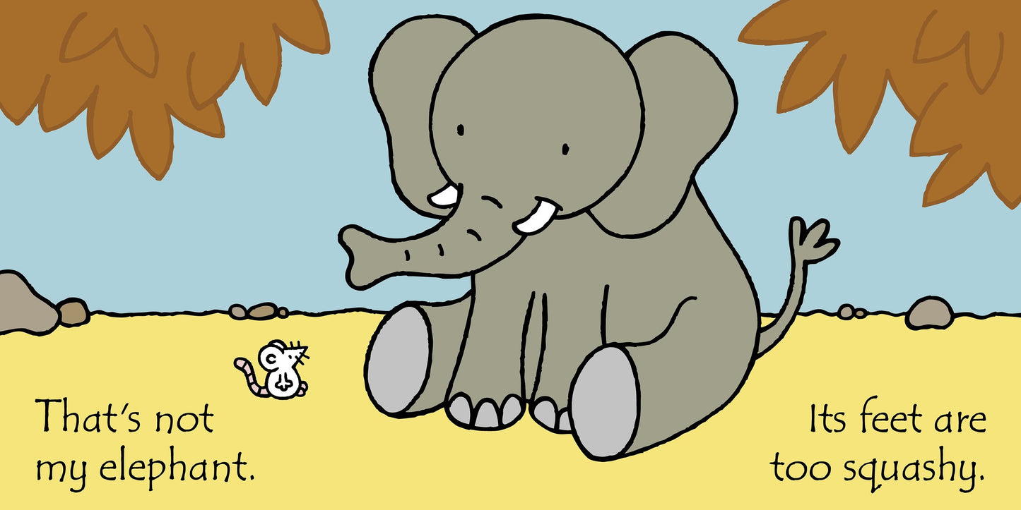 Carte senzoriala cu insertii tactile Usborne That's not my elephant