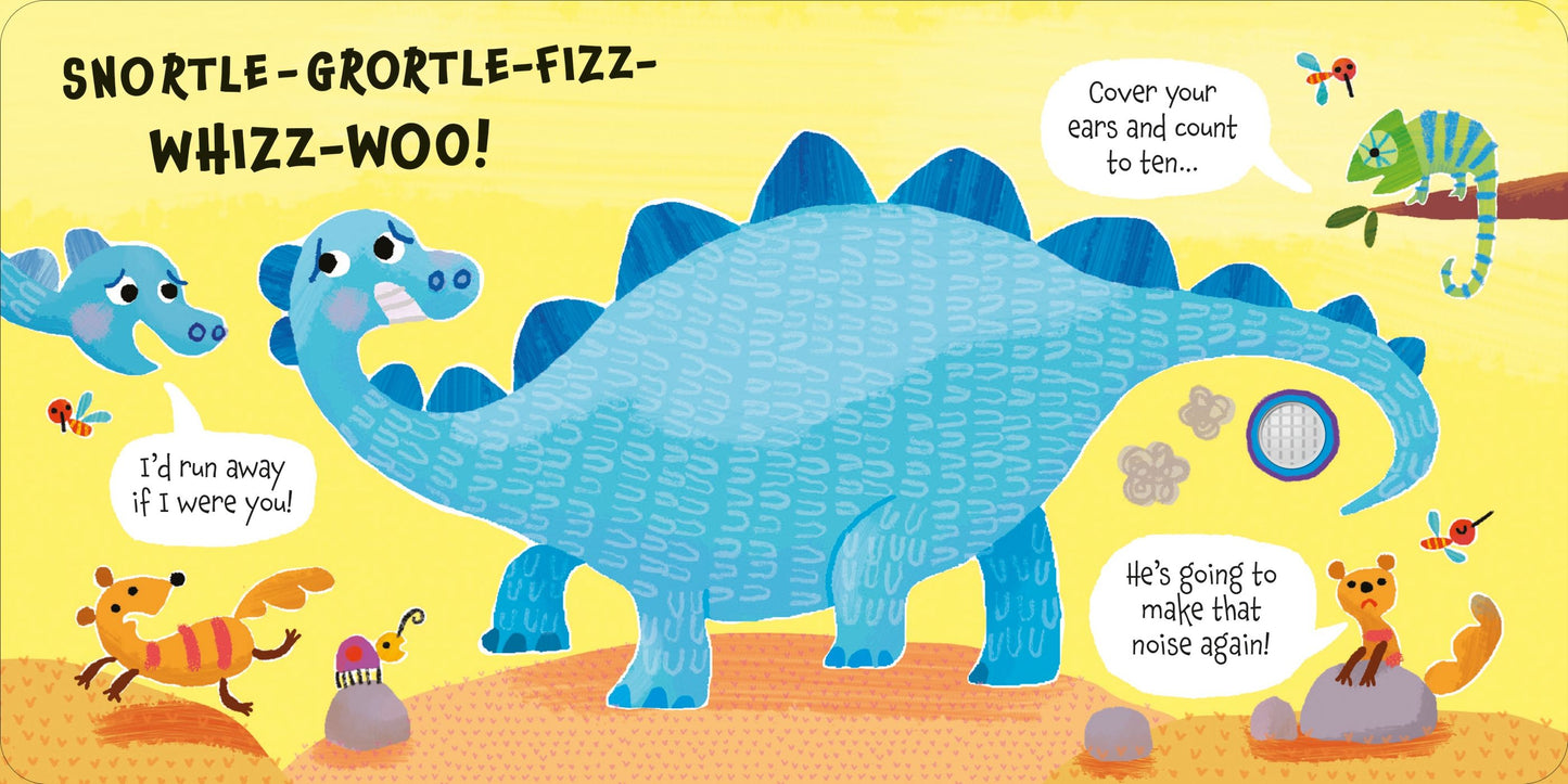 Carte cu sunete pentru copii Usborne Was That Your Bottom Dinosaur