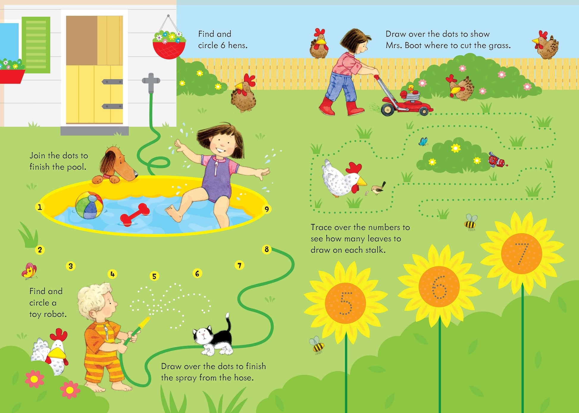 Carte de activitati reutilizabila pentru copii Usborne Wipe Clean