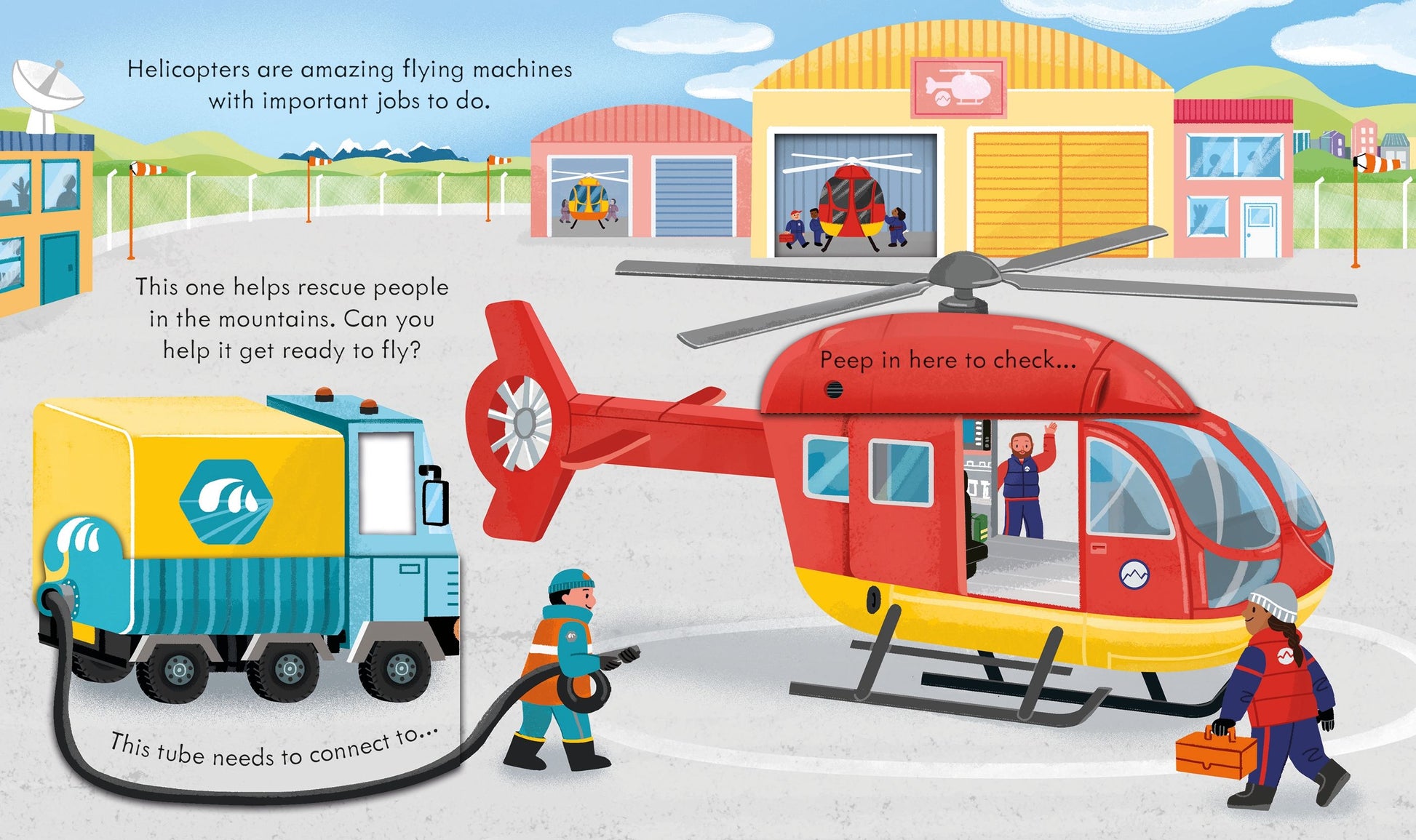 Carte educativa pentru copii cu clapete integral cartonata Usborne Peep Inside