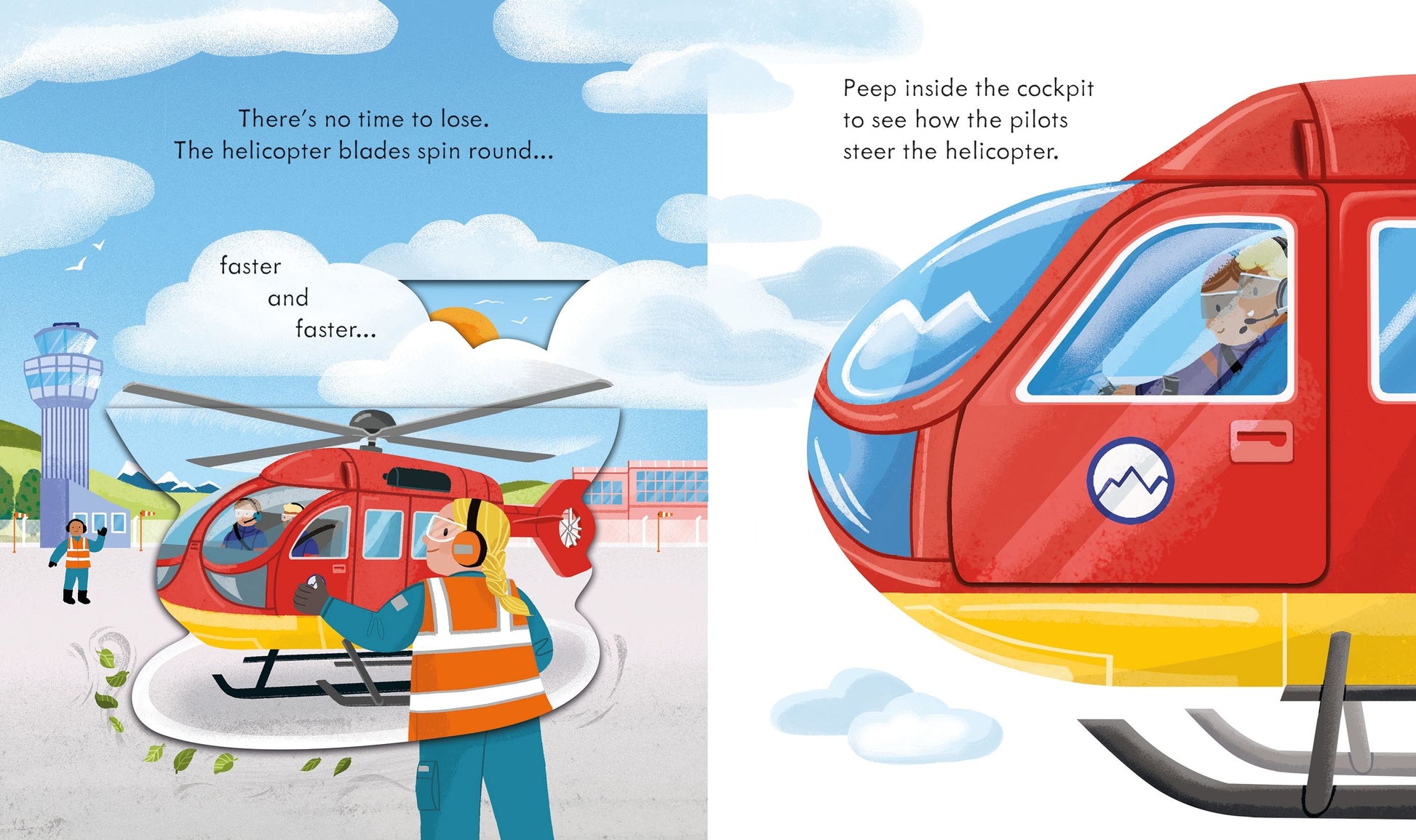 Carte educativa pentru copii cu clapete integral cartonata Usborne Peep Inside