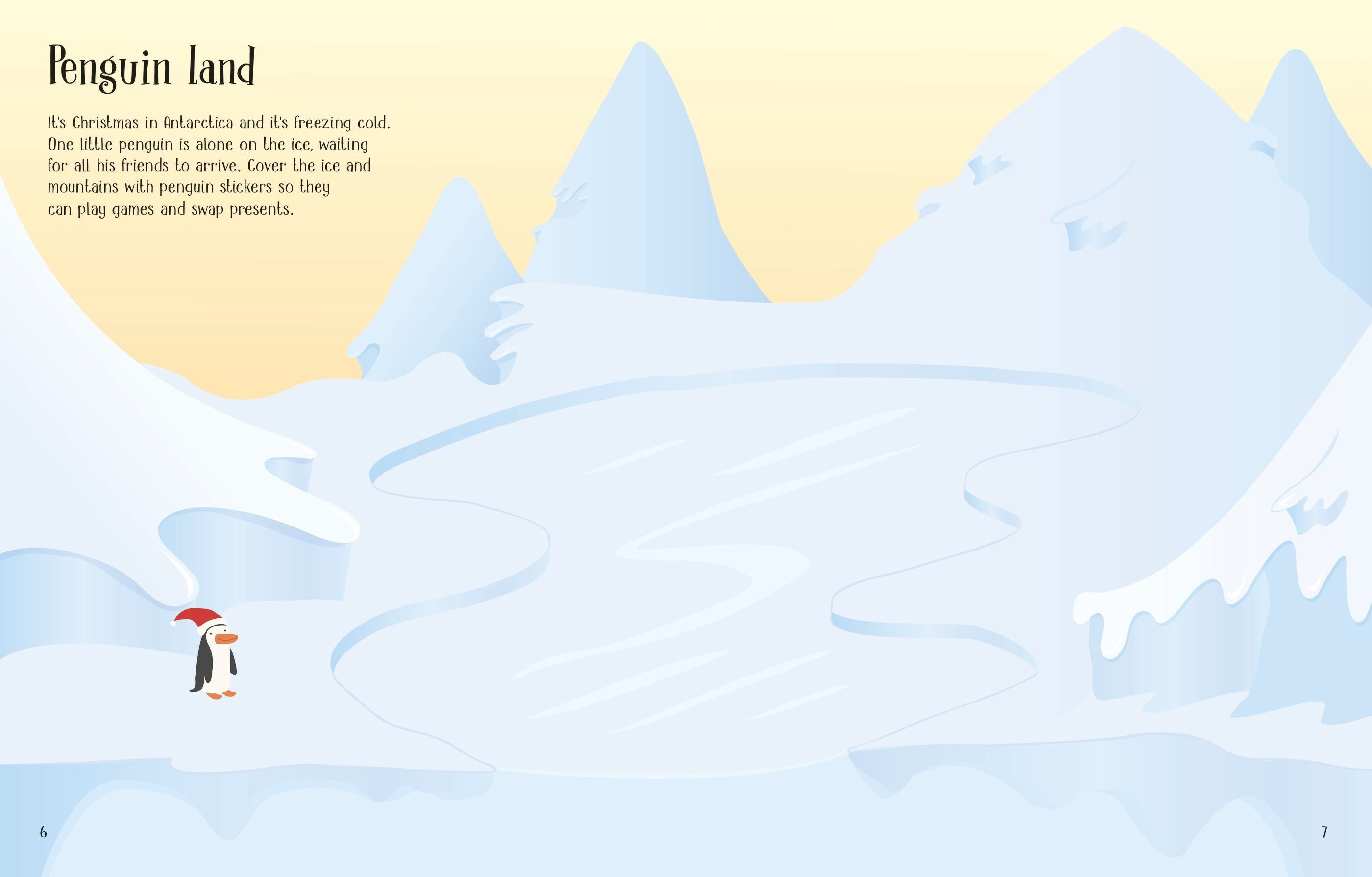 Carte Usborne pentru copii, cu stickere autocolante si tematica de Craciun