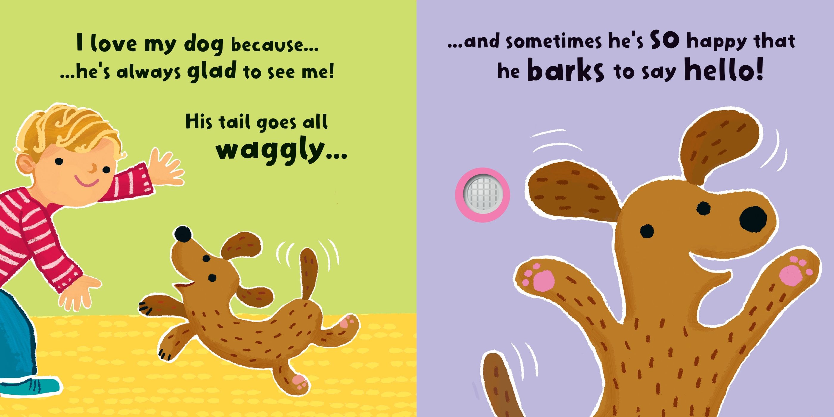 Carte Usborne pentru copii, cu sunete de caini