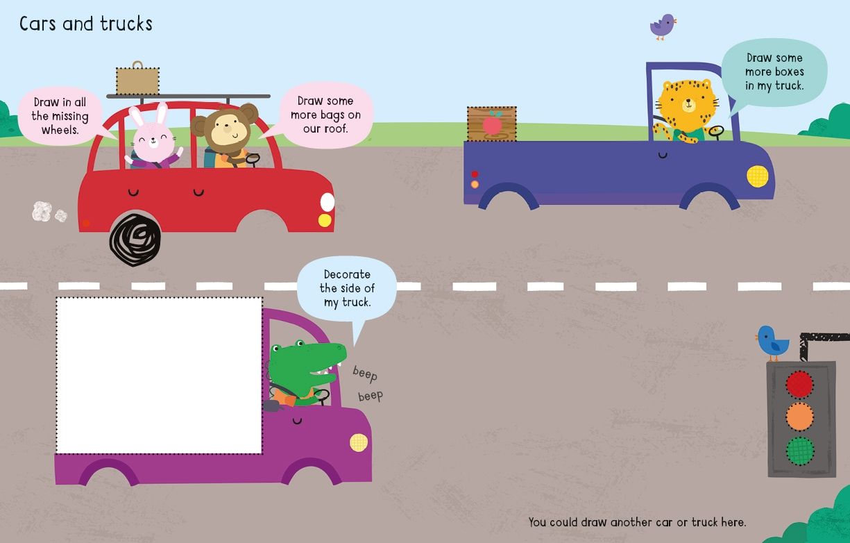 Carte pentru copii reutilizabila, cu marker lavabil Usborne wipe clean