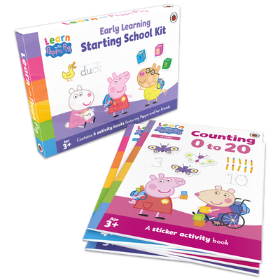 Set de carti pentru copii learn with peppa, early learning starting school kit