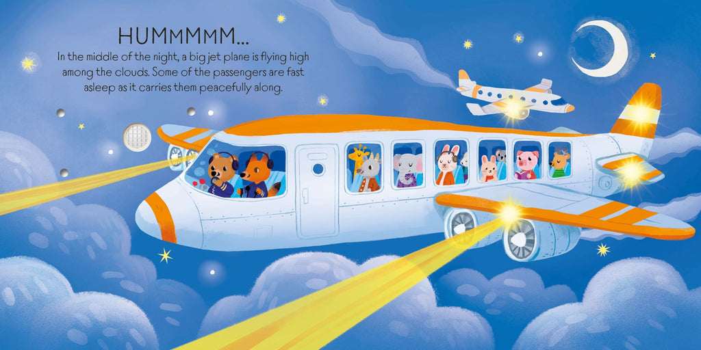 Carte pentru copii cu sunete si lumini, cartonata integral, Usborne Planes and Helicopters