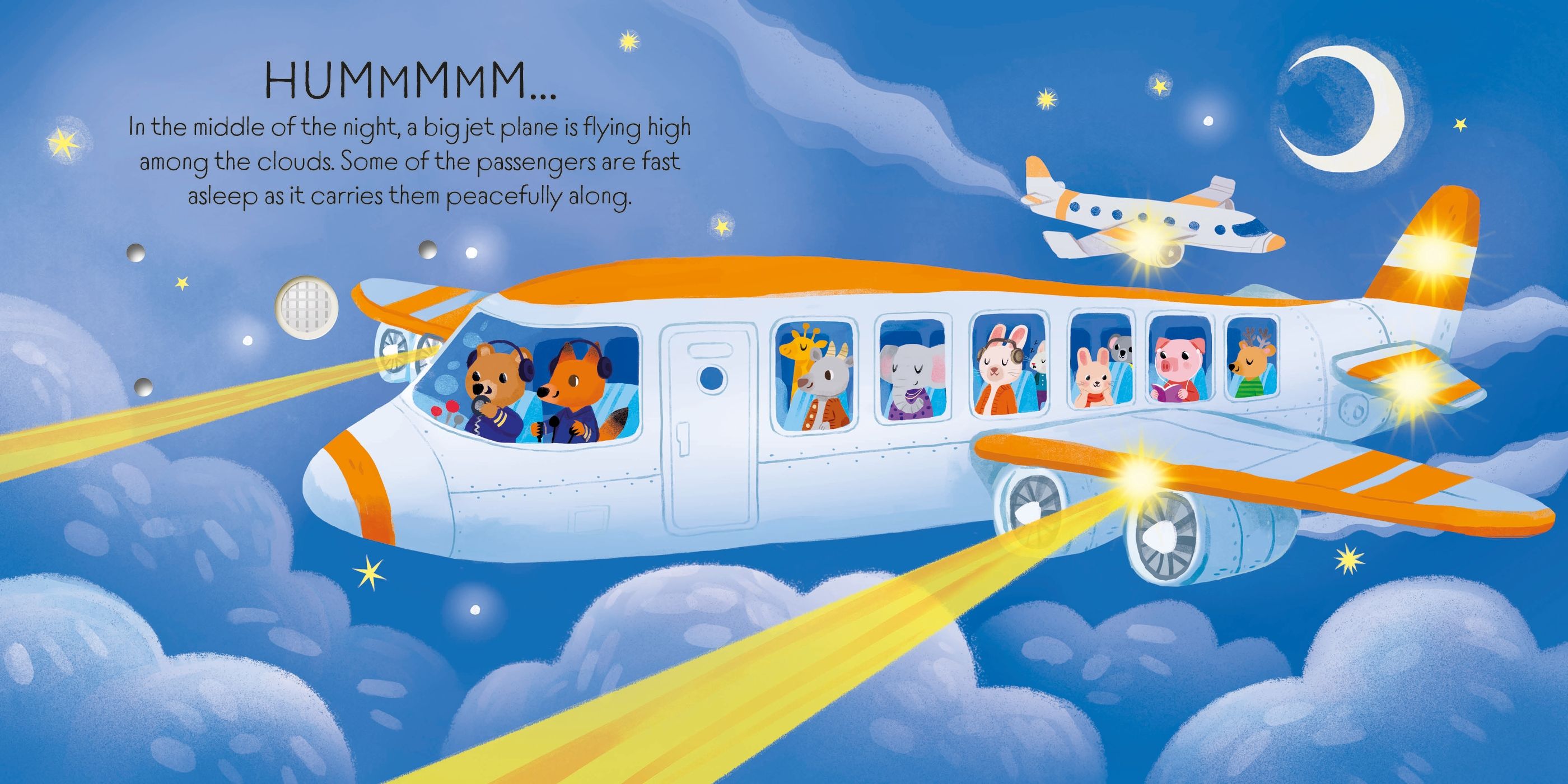 Carte pentru copii cu sunete si lumini, cartonata integral, Usborne Planes and Helicopters