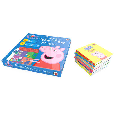 Set pentru copii cu carti de povesti, casuta de joaca si figurine de carton