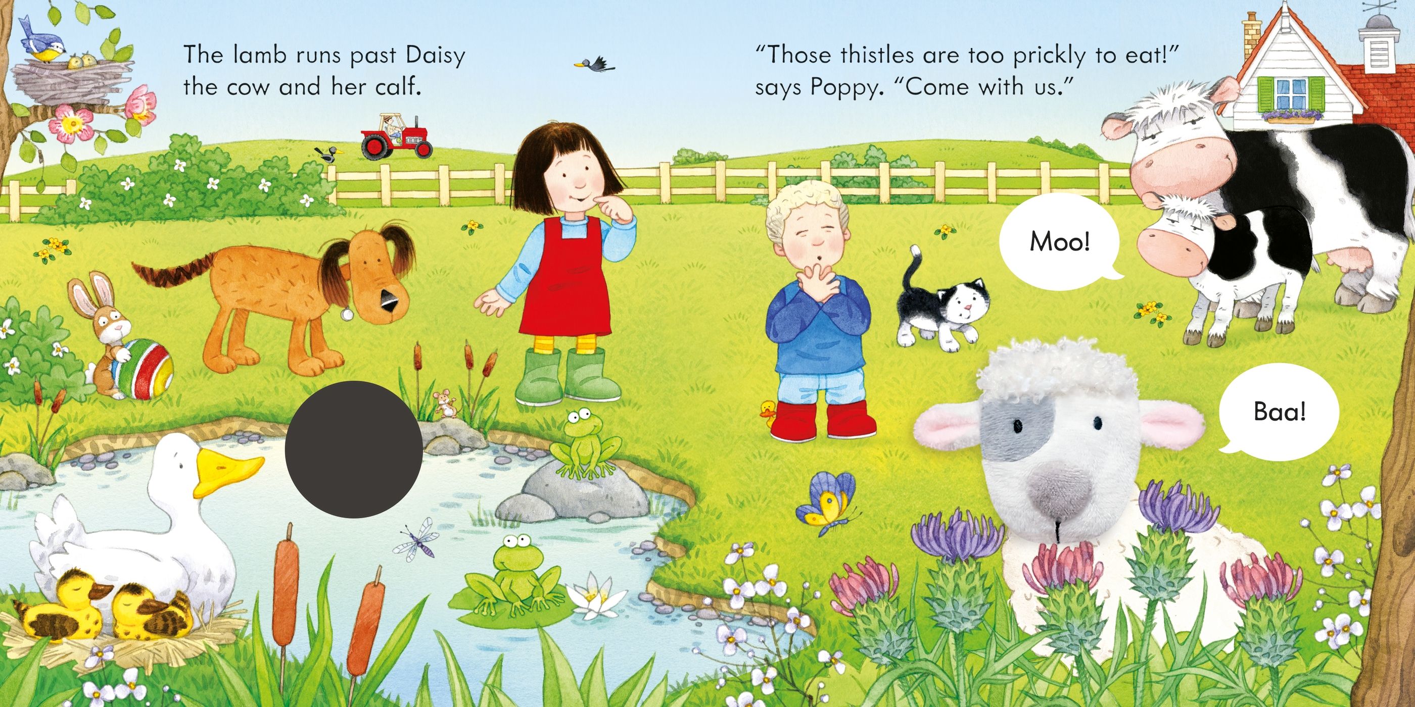 Carte Usborne pentru copii, cu povesti si mascota pentru deget