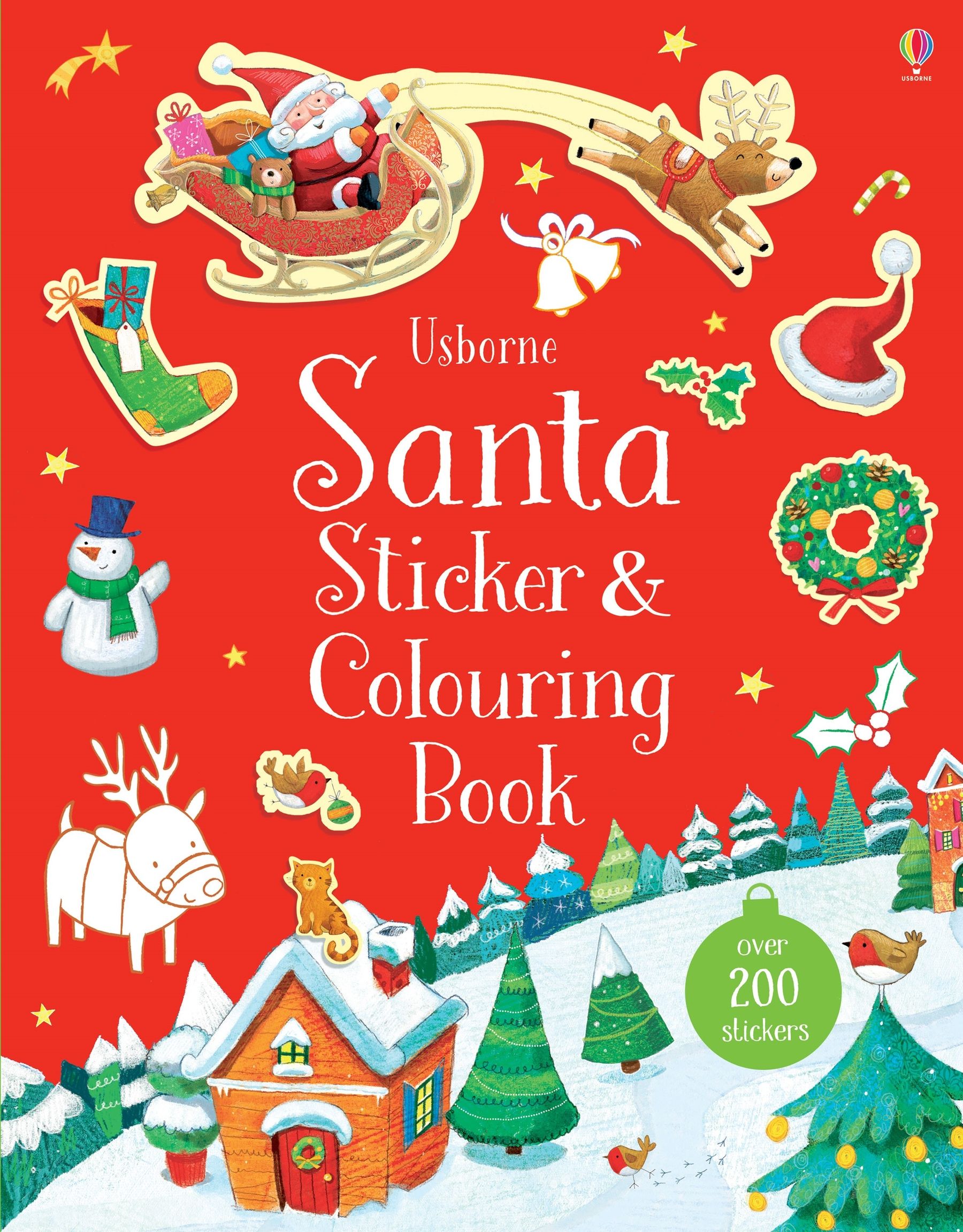 Santa Sticker and Colouring Book, Usborne