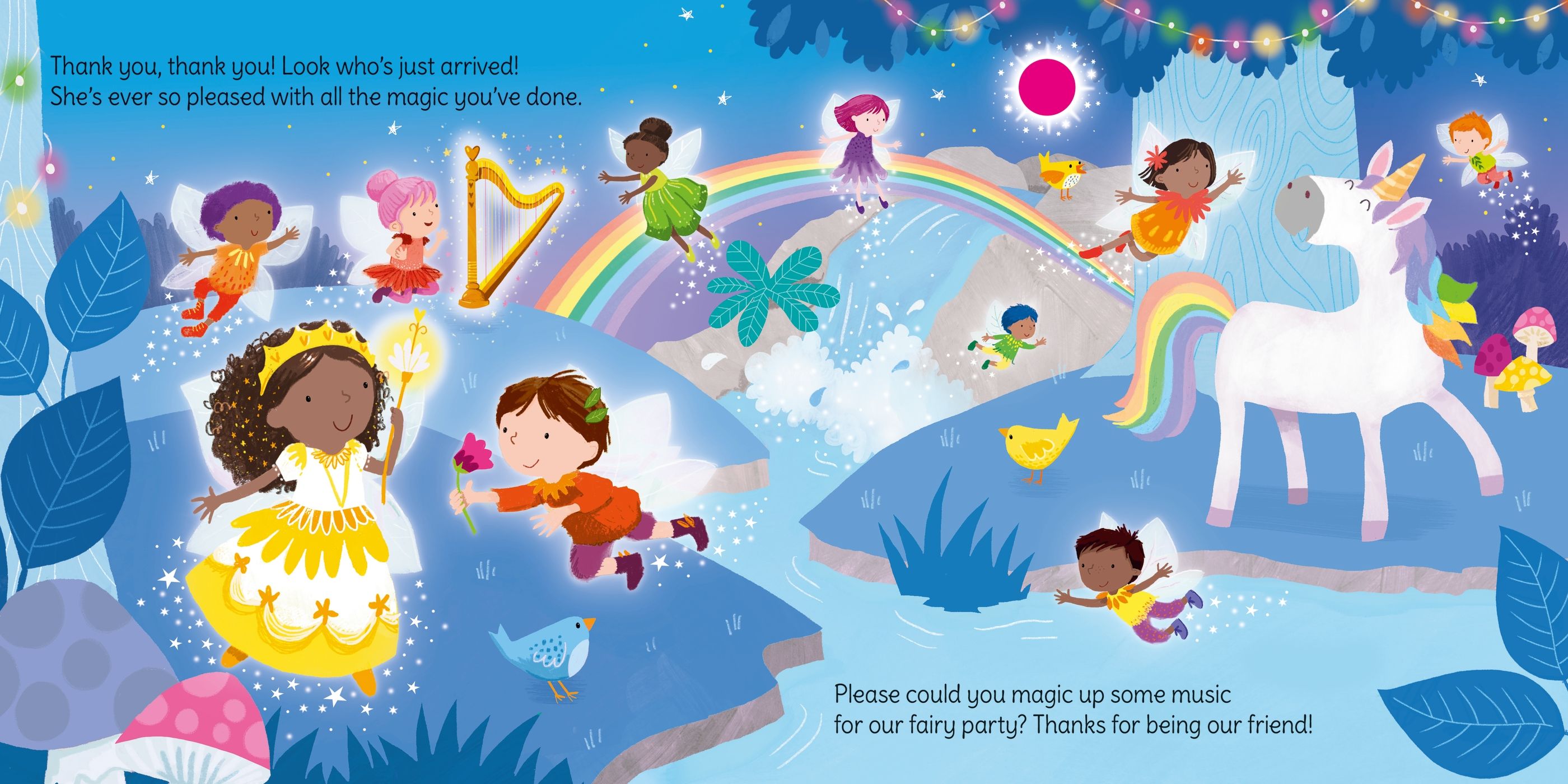 Carte pentru copii cu sunete si bagheta magica, Usborne