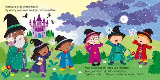 carte  pentru copii, cu sunete si bagheta magica Usborne