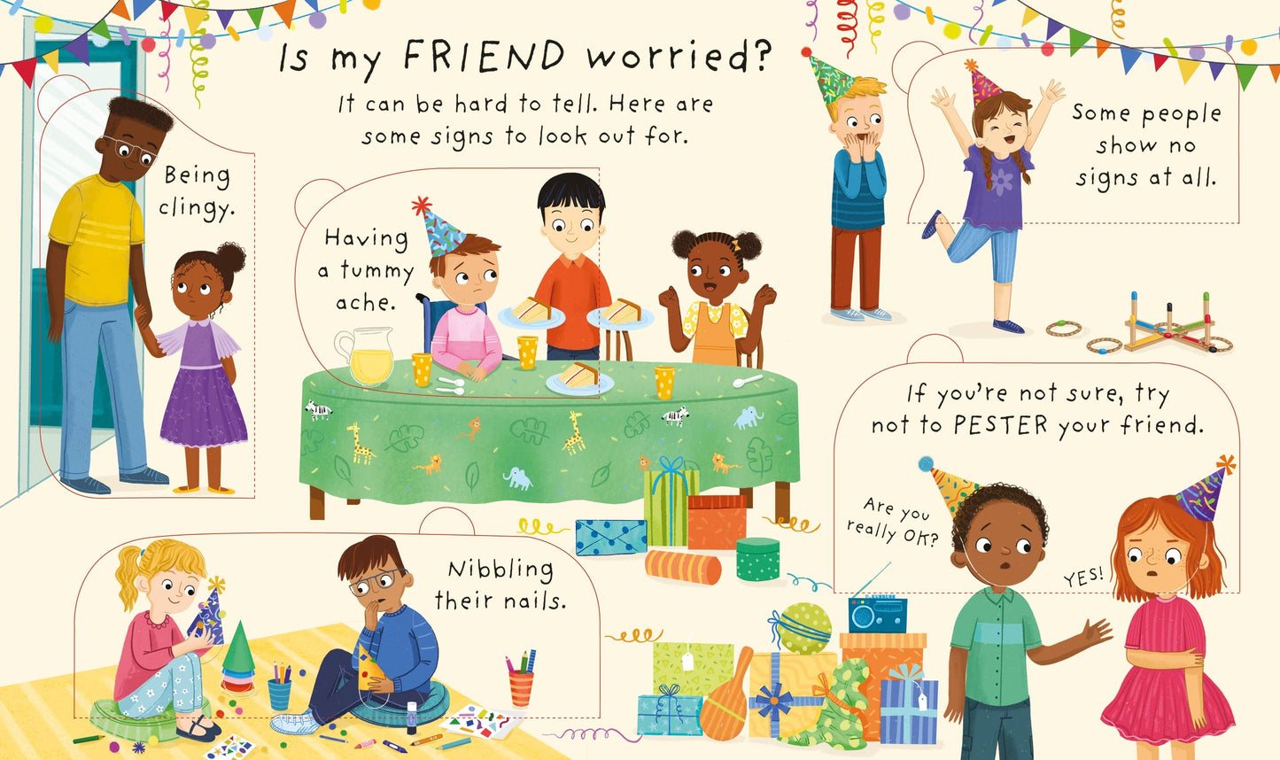 Carte educativa pentru copii, despre emotii, cartonata integral si cu ferestre Usborne