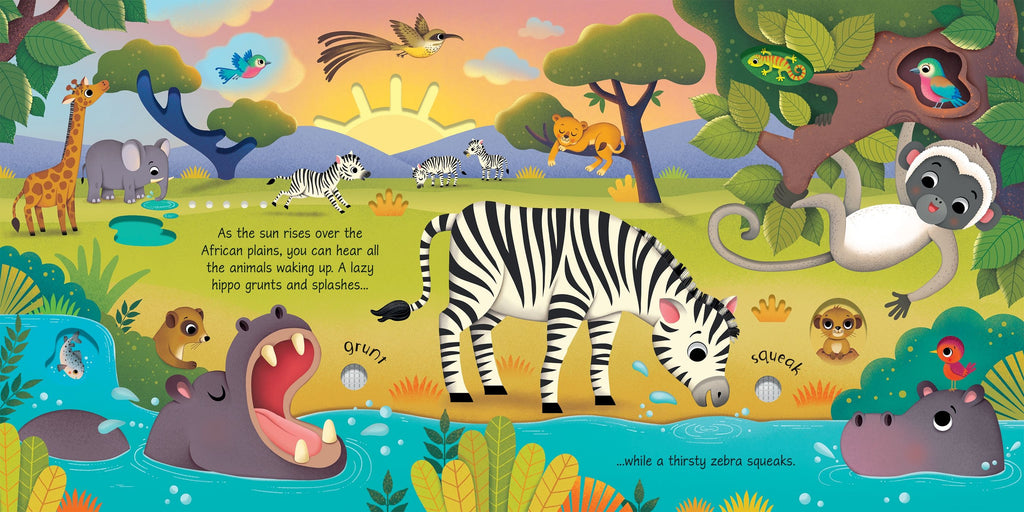 Carte Usborne pentru copii, cu sunete de animale salbatice