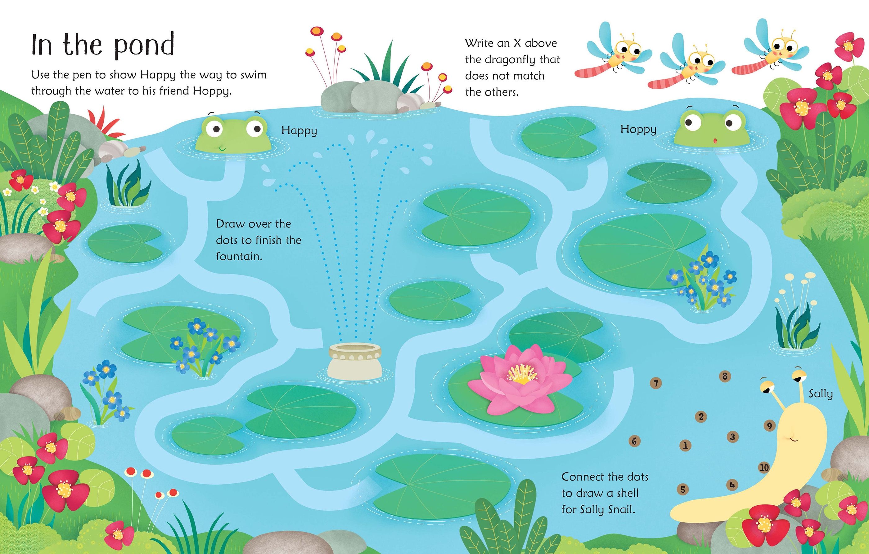 Carte Usborne reutilizabila cu marker lavabil