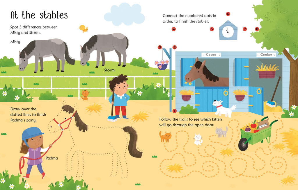 Carte de activitati pentru copii reutilizabila, cu marker lavabil Usborne wipe clean