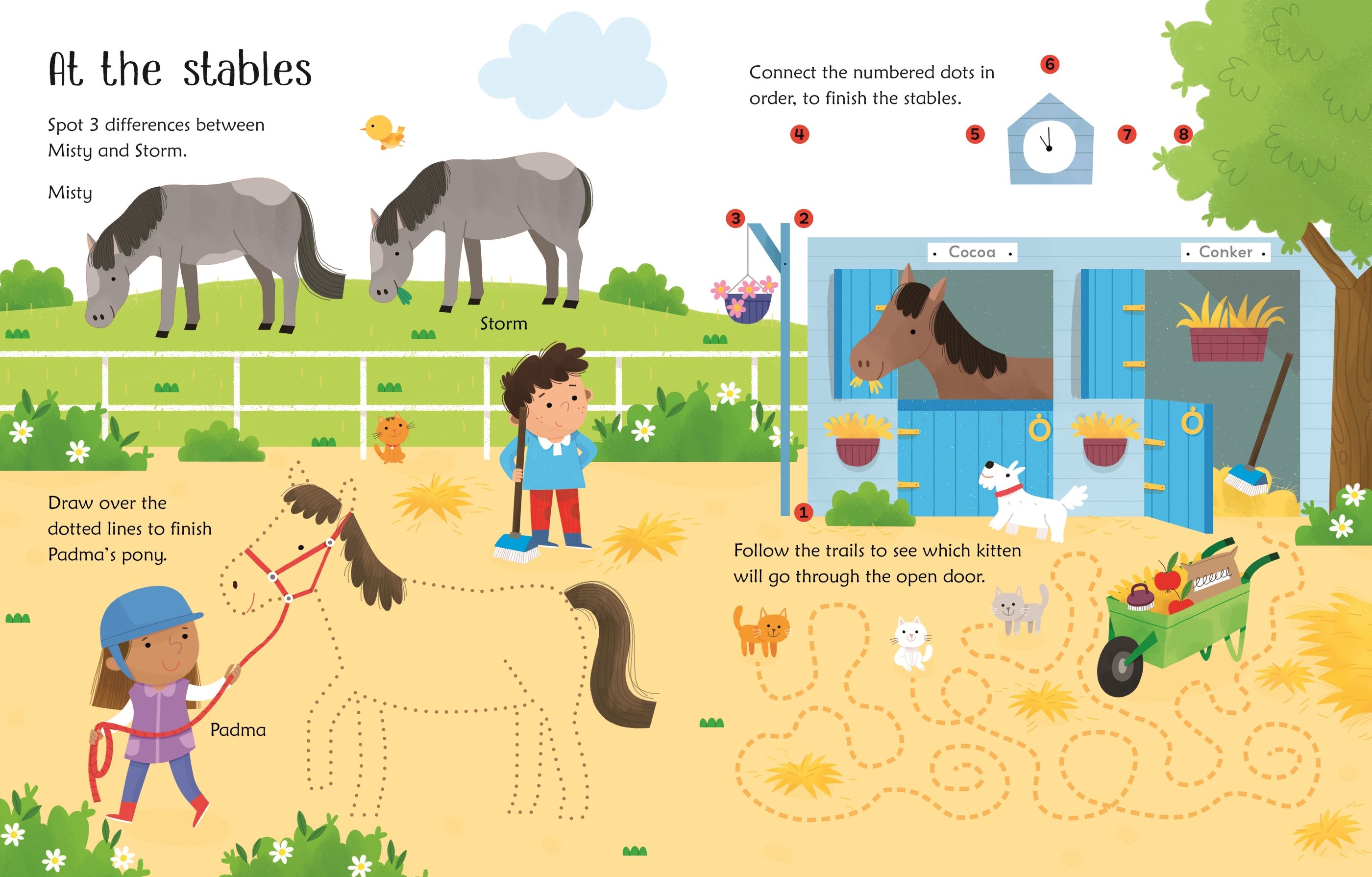 Carte de activitati pentru copii reutilizabila, cu marker lavabil Usborne wipe clean