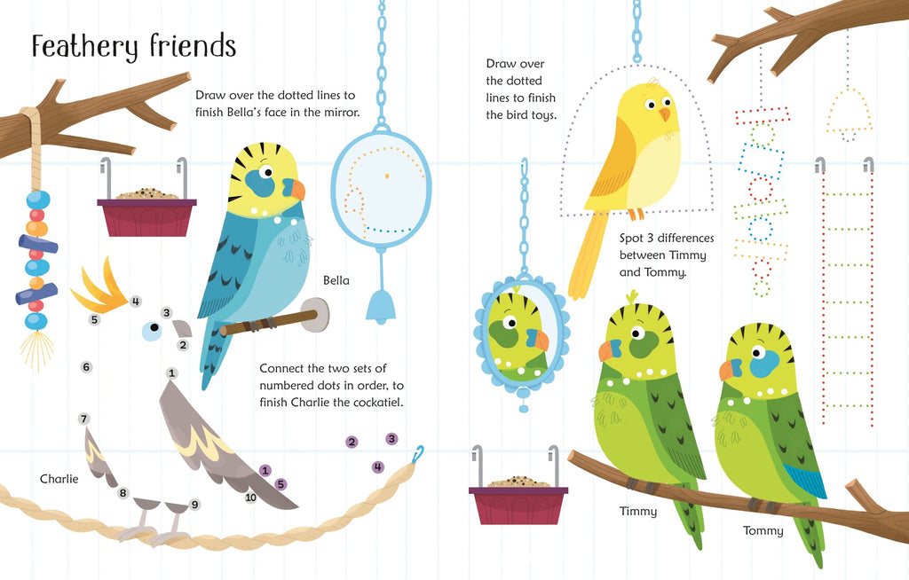 Carte de activitati pentru copii reutilizabila, cu marker lavabil Usborne wipe clean