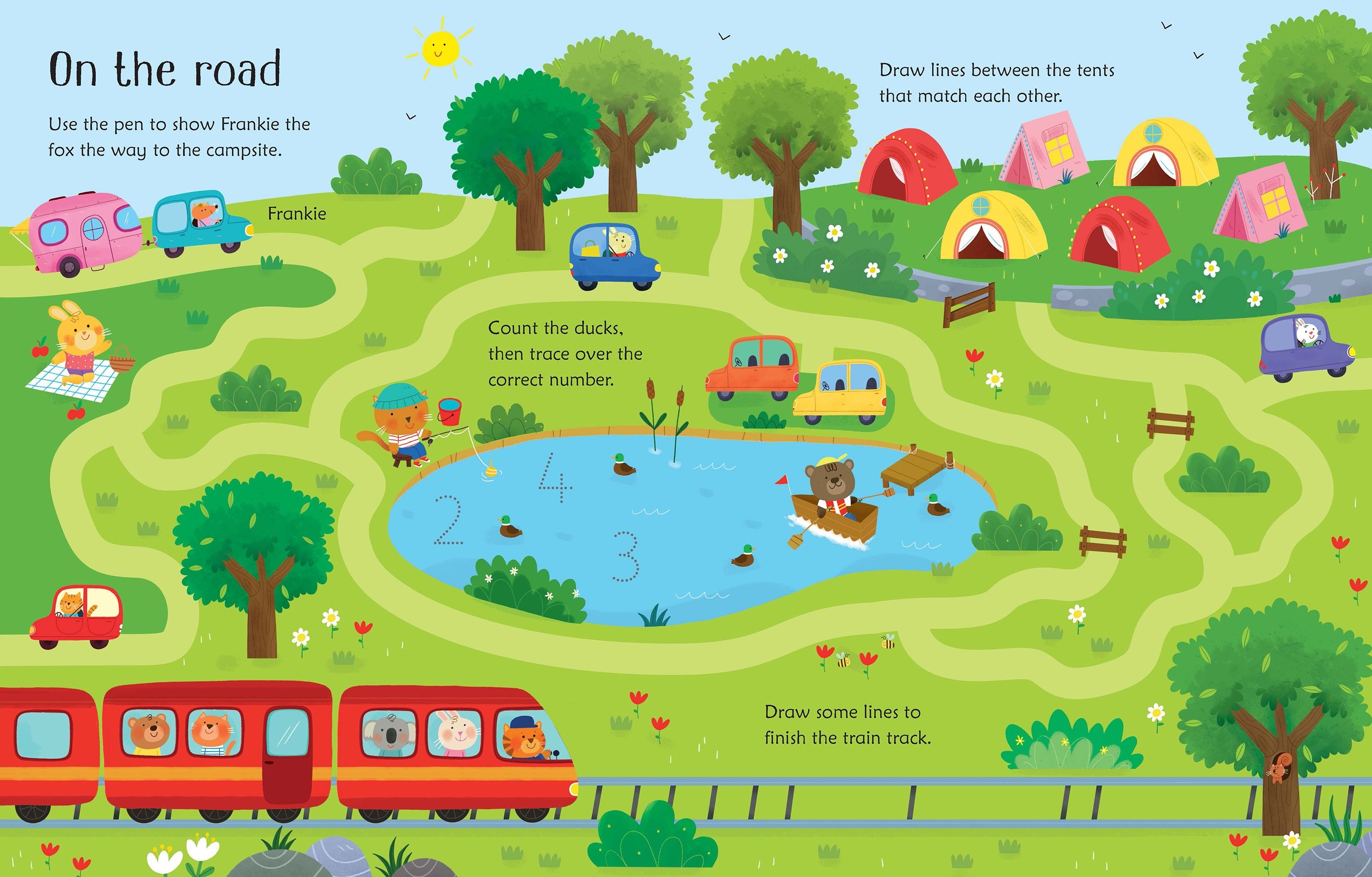 Carte Usborne reutilizabila cu marker lavabil