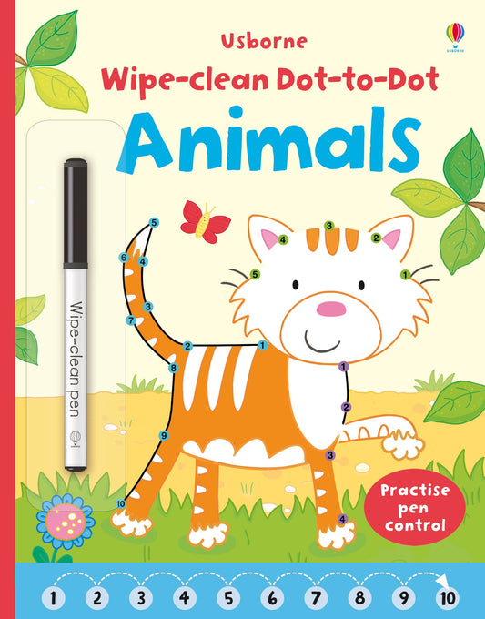 Carte de activitati pentru copii, refolosibila, cu marker lavabil, Usborne Wipe Clean