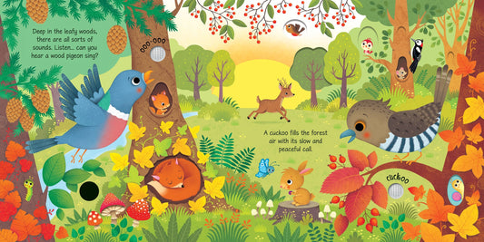 Carte Usborne pentru copii, cu sunete din padure