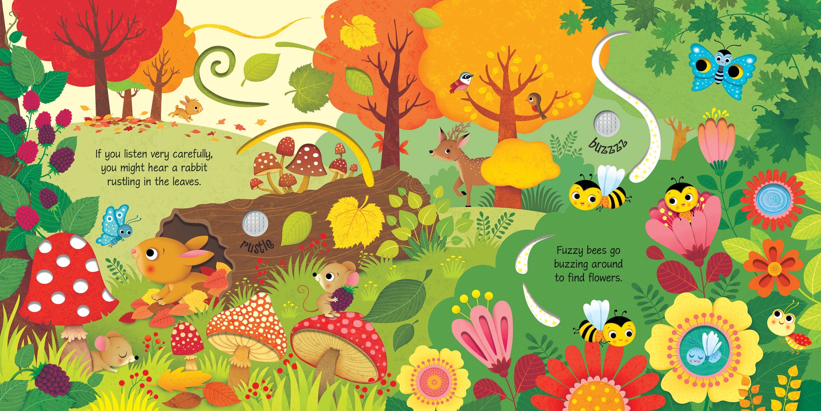 Carte Usborne pentru copii, cu sunete din padure