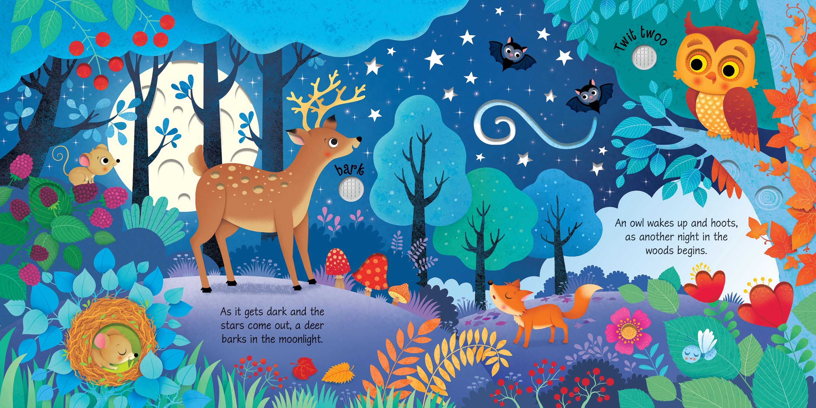 Carte Usborne pentru copii, cu sunete din padure