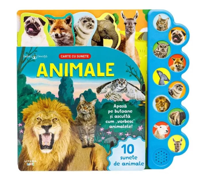 Carte pentru copii cu sunete de animale 