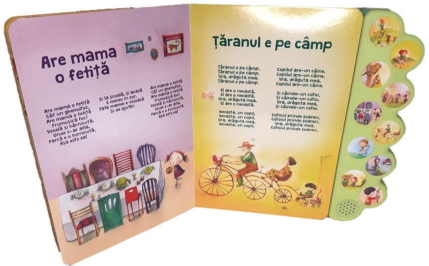 Carte pentru copii cu cantece romanesti
