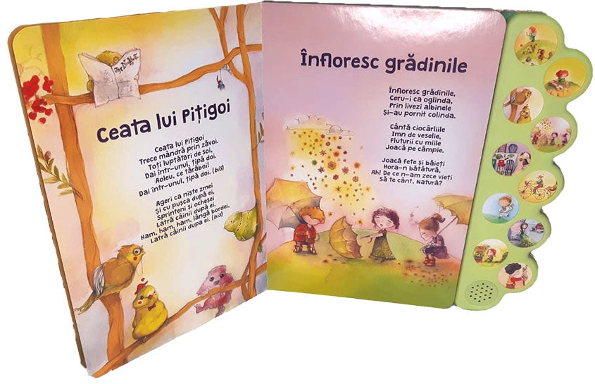Carte pentru copii cu cantece romanesti