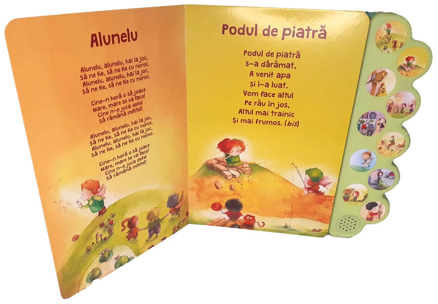 Carte pentru copii cu cantece romanesti