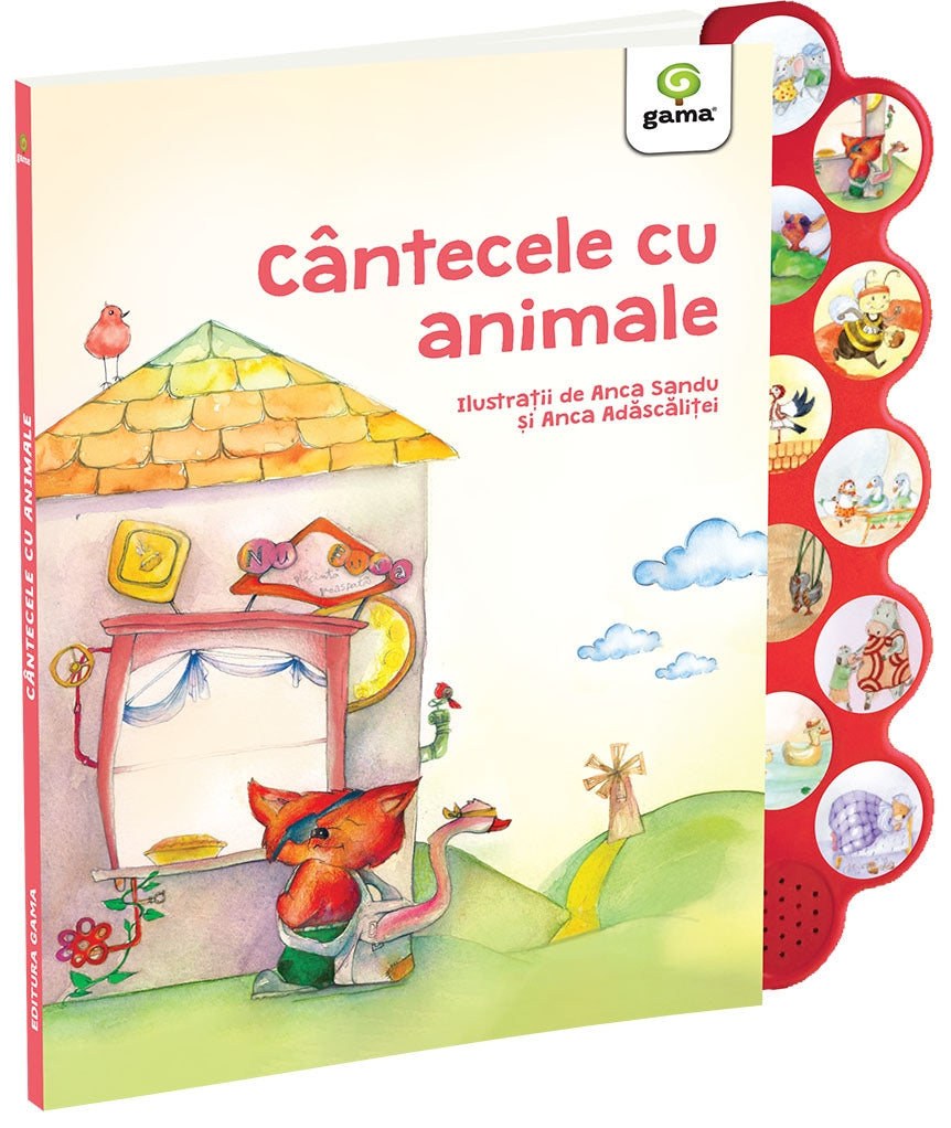 Carte pentru copii cu cantecele cu animale