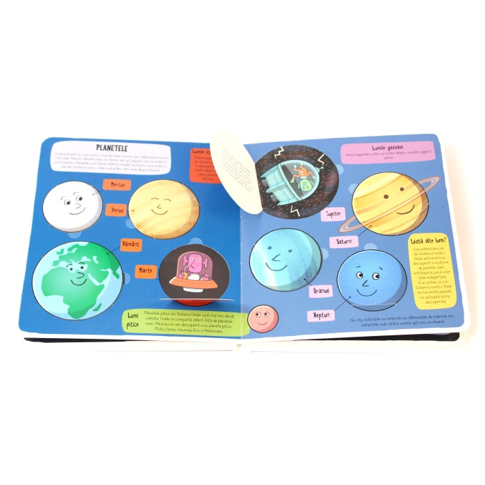 Carte educativa pentru copii, cu clapete