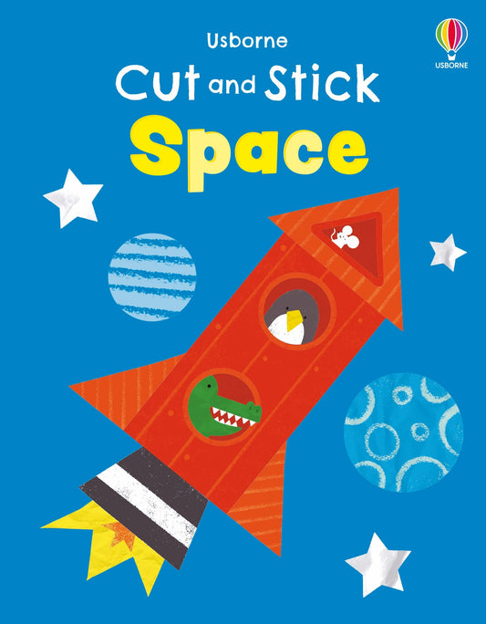 Carte de activitati pentru copii decupeaza si lipeste Usborne Cut And Stick Space