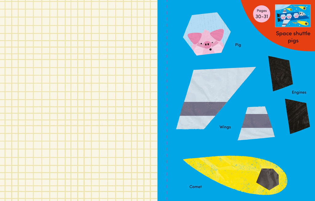 Carte de activitati pentru copii decupeaza si lipeste Usborne Cut And Stick Space