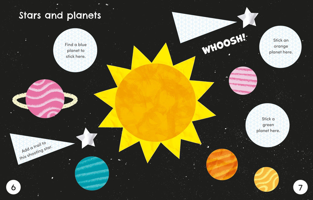 Carte de activitati pentru copii decupeaza si lipeste Usborne Cut And Stick Space