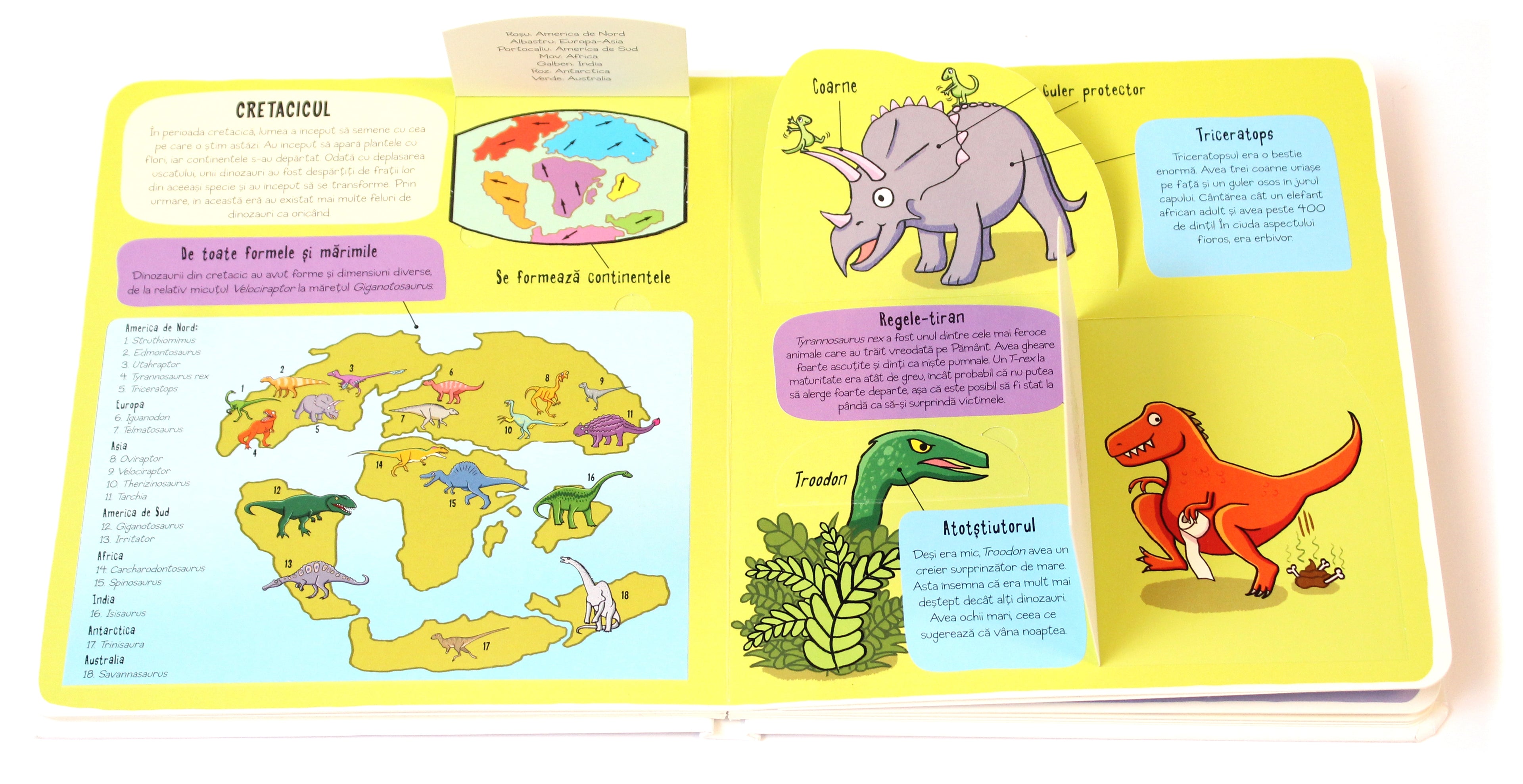 Carte educativa pentru copii, cu clapete