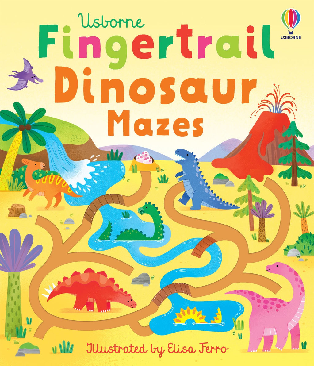 Carte pentru copii Usborne Fingertrail  Dinosaur Mazes